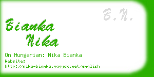 bianka nika business card